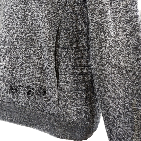 BCBG Hi-Low Marled Gray Logo Womens S Pullover Sweatshirt - Picture 6 of 8